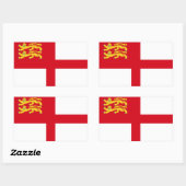 Vlag van Sark Rechthoekige Sticker (Vel)
