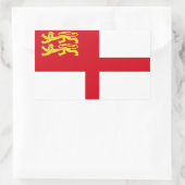 Vlag van Sark Rechthoekige Sticker (Tas)