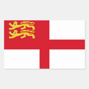 Vlag van Sark Rechthoekige Sticker