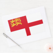 Vlag van Sark Rechthoekige Sticker (Envelop)