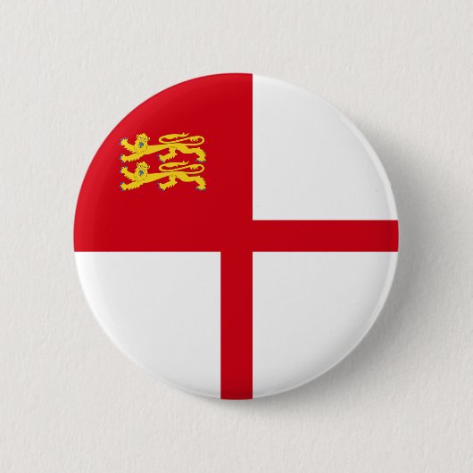 Vlag van Sark Ronde Button 5,7 Cm (Voorkant)