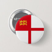 Vlag van Sark Ronde Button 5,7 Cm (Voorkant /achterkant)