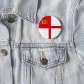 Vlag van Sark Ronde Button 5,7 Cm (In situ)
