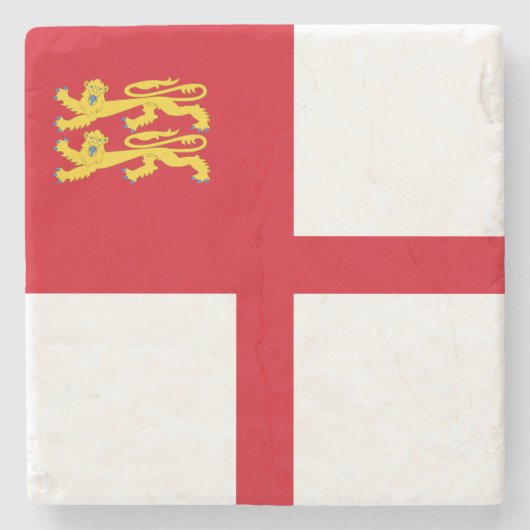 Vlag van Sark Stenen Onderzetter (Voorkant)