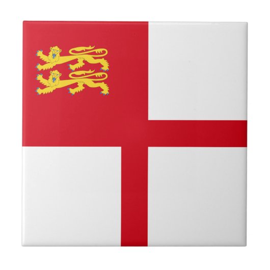 Vlag van Sark Tegeltje (Voorkant)
