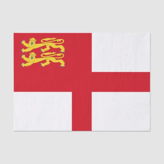 Vlag van Sark Tissuepapier (Voorkant)