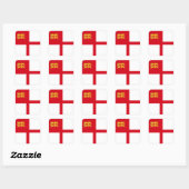 Vlag van Sark Vierkante Sticker (Vel)