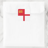Vlag van Sark Vierkante Sticker (Tas)