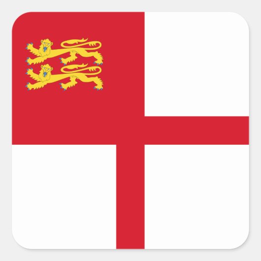 Vlag van Sark Vierkante Sticker (Voorkant)