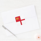 Vlag van Sark Vierkante Sticker (Envelop)