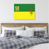 Vlag van Saskatchewan Canvas Afdruk (Insitu (Slaapkamer))