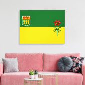 Vlag van Saskatchewan Canvas Afdruk (Insitu (Woonkamer))