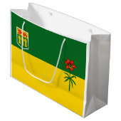 Vlag van Saskatchewan Groot Cadeauzakje (Voorkant Gekanteld)