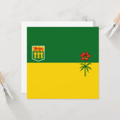 Vlag van Saskatchewan Kaart (Voorkant / Achterkant in situ)