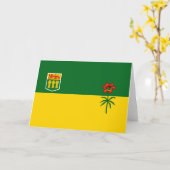 Vlag van Saskatchewan Kaart (Gele Bloem)