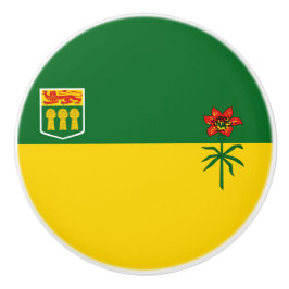 Vlag van Saskatchewan Keramische Knop