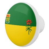 Vlag van Saskatchewan Keramische Knop (Rechts)