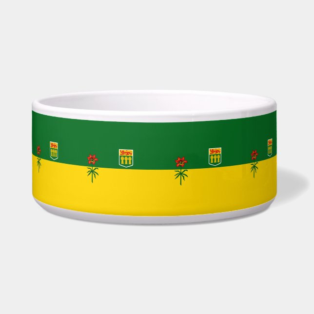 Vlag van Saskatchewan Voerbakje (Voorkant)