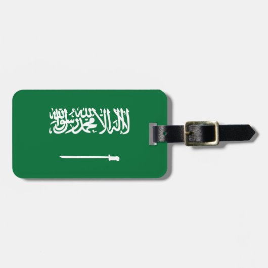 Vlag van Saudi-Arabië Bagagelabel (Voorkant horizontaal)