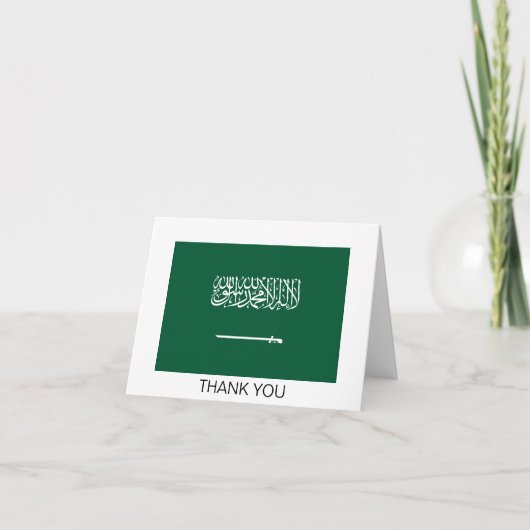 Vlag van Saudi-Arabië Bedankkaart (Voorkant)