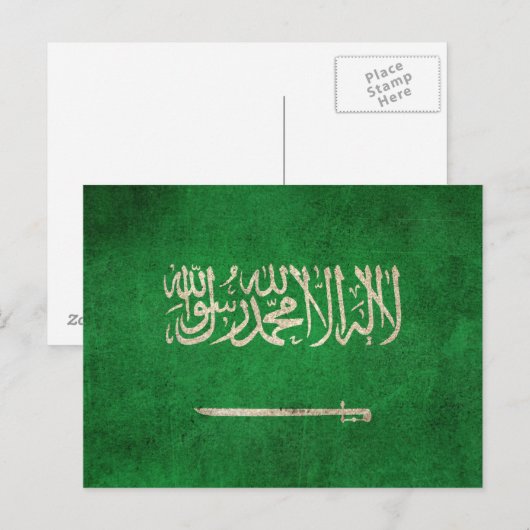  vlag van Saudi-Arabië Briefkaart (Voorkant / Achterkant)