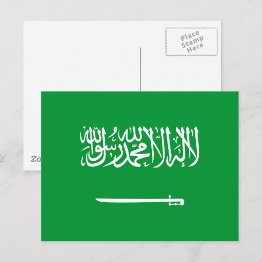 Vlag van Saudi-Arabië Briefkaart (Voorkant / Achterkant)
