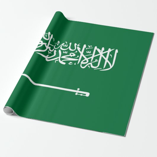 Vlag van Saudi-Arabië Cadeaupapier (Uitgerold)