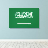 Vlag van Saudi-Arabië Canvas Afdruk (Insitu (Houten vloer))