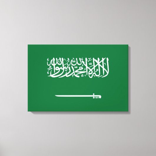 Vlag van Saudi-Arabië Canvas Afdruk (Voorkant)