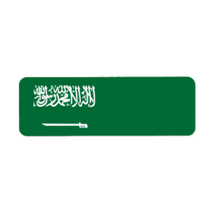 Vlag van Saudi-Arabië Etiket