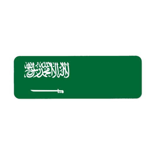 Vlag van Saudi-Arabië Etiket (Voorkant)