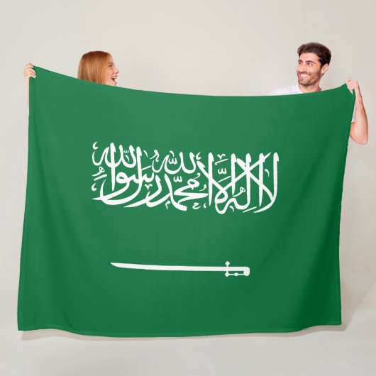 Vlag van Saudi-Arabië Fleece Deken (In situ)