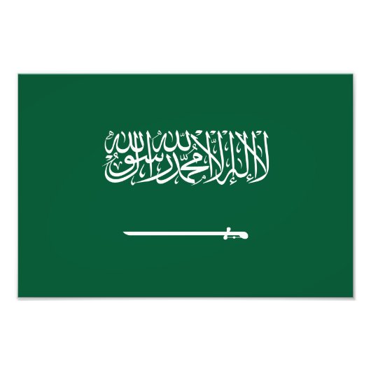Vlag van Saudi-Arabië Foto Afdruk (Voorkant)