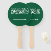 Vlag van Saudi-Arabië Handwaaier (Voorkant en achterkant)