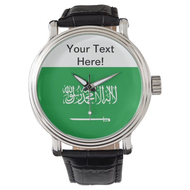 Vlag van Saudi-Arabië Horloge (Voorkant)