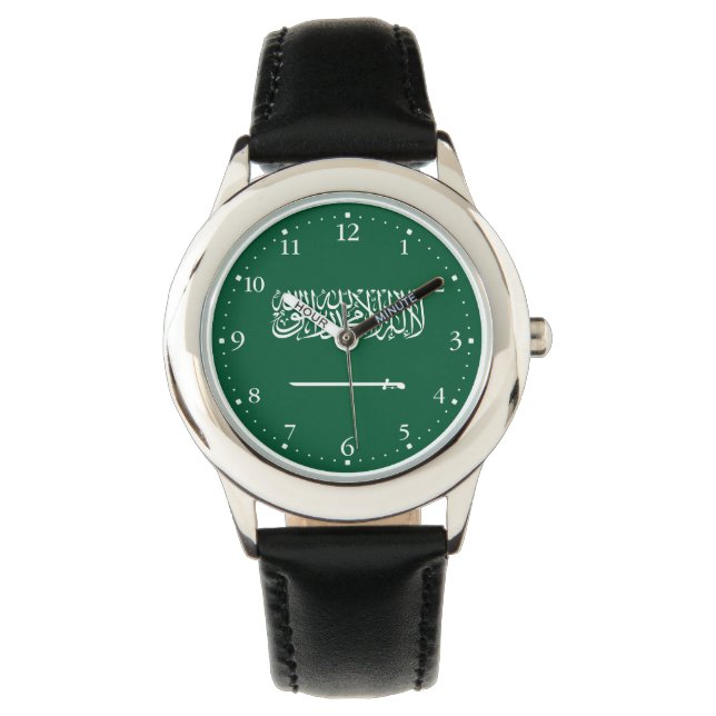Vlag van Saudi-Arabië Horloge (Voorkant)