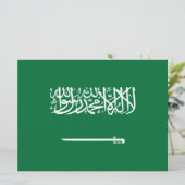 Vlag van Saudi-Arabië Kaart (Staand voorkant)