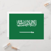 Vlag van Saudi-Arabië Kaart (Voorkant / Achterkant in situ)