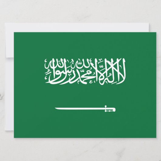 Vlag van Saudi-Arabië Kaart (Voorkant)