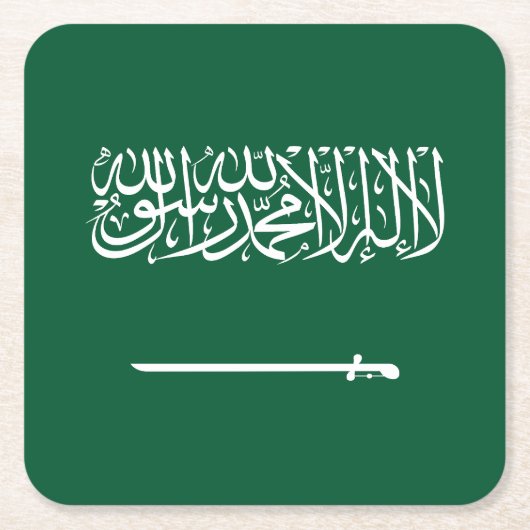 Vlag van Saudi-Arabië Kartonnen Onderzetters (Voorkant)