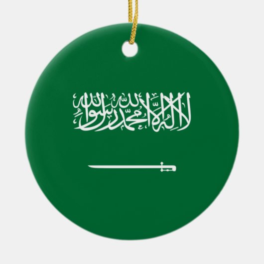 Vlag van Saudi-Arabië Keramisch Ornament (Voorkant)