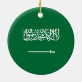 Vlag van Saudi-Arabië Keramisch Ornament (Achterkant)