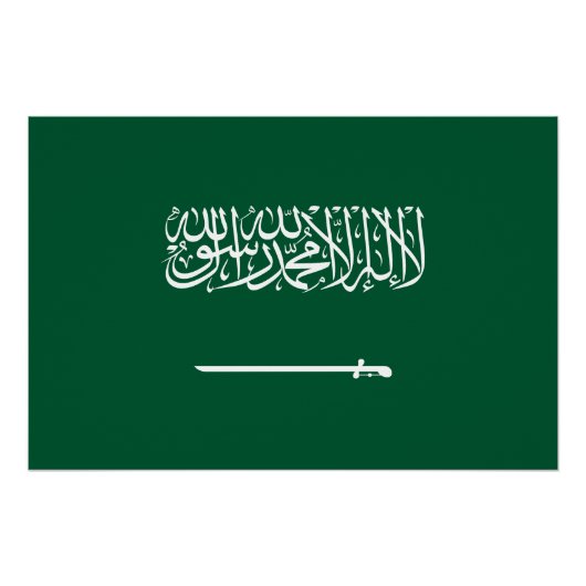 Vlag van Saudi-Arabië Perfect Poster (Voorkant)
