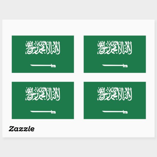 Vlag van Saudi-Arabië Rechthoekige Sticker (Vel)