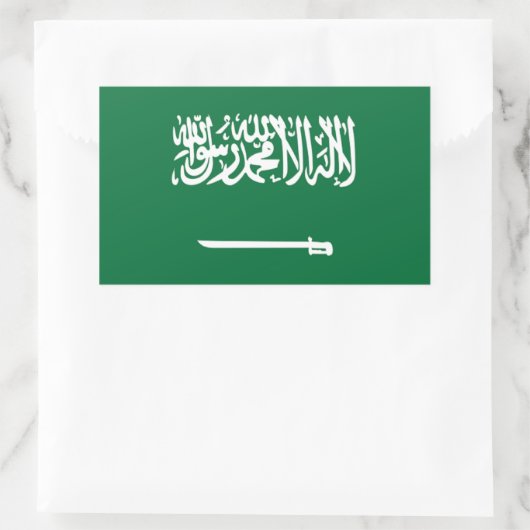 Vlag van Saudi-Arabië Rechthoekige Sticker (Tas)