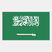 Vlag van Saudi-Arabië Rechthoekige Sticker (Voorkant)