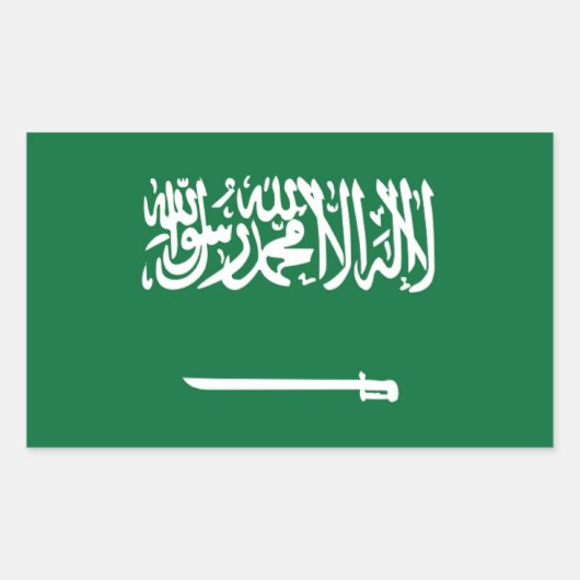 Vlag van Saudi-Arabië Rechthoekige Sticker (Voorkant)