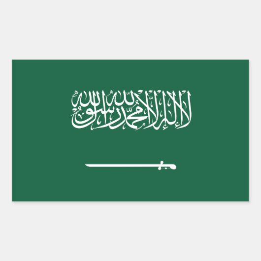 Vlag van Saudi-Arabië Rechthoekige Sticker (Voorkant)