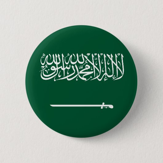 Vlag van Saudi-Arabië Ronde Button 5,7 Cm (Voorkant)