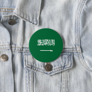 Vlag van Saudi-Arabië Ronde Button 7,6 Cm